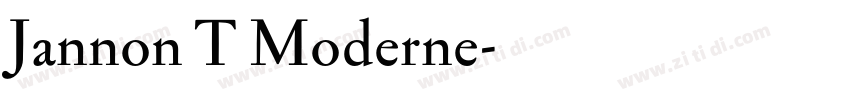 Jannon T Moderne字体转换